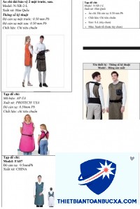 Áo tạp dề chì Hàn Quốc và China